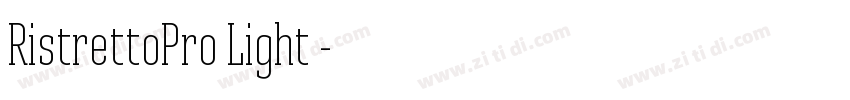RistrettoPro Light◆字体转换